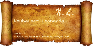 Neuhauser Leonarda névjegykártya